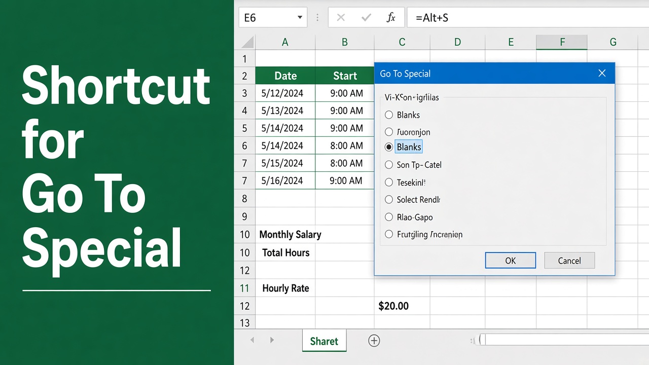 Easy Shortcut for Go To Special in Excel featured image