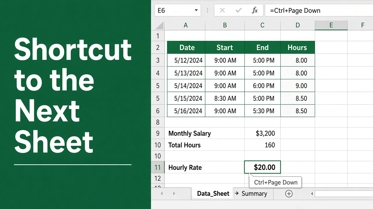 Navigate to the Next Sheet in Excel Effortlessly with This Shortcut featured image