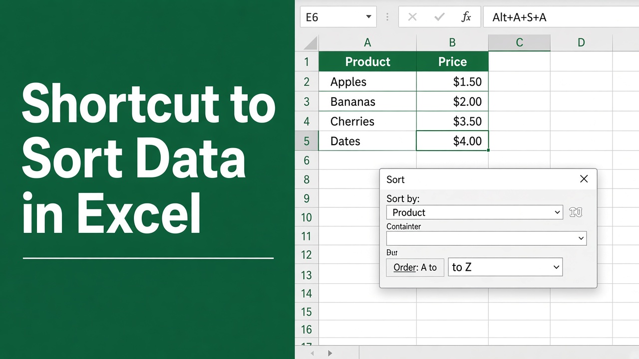 The Quick Shortcut to Sort Data in Excel featured image
