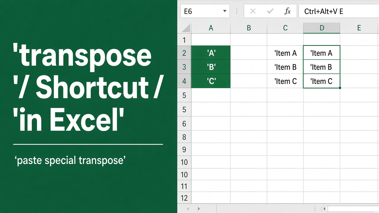 Shortcut for Transpose in Excel: A Complete Guide featured image