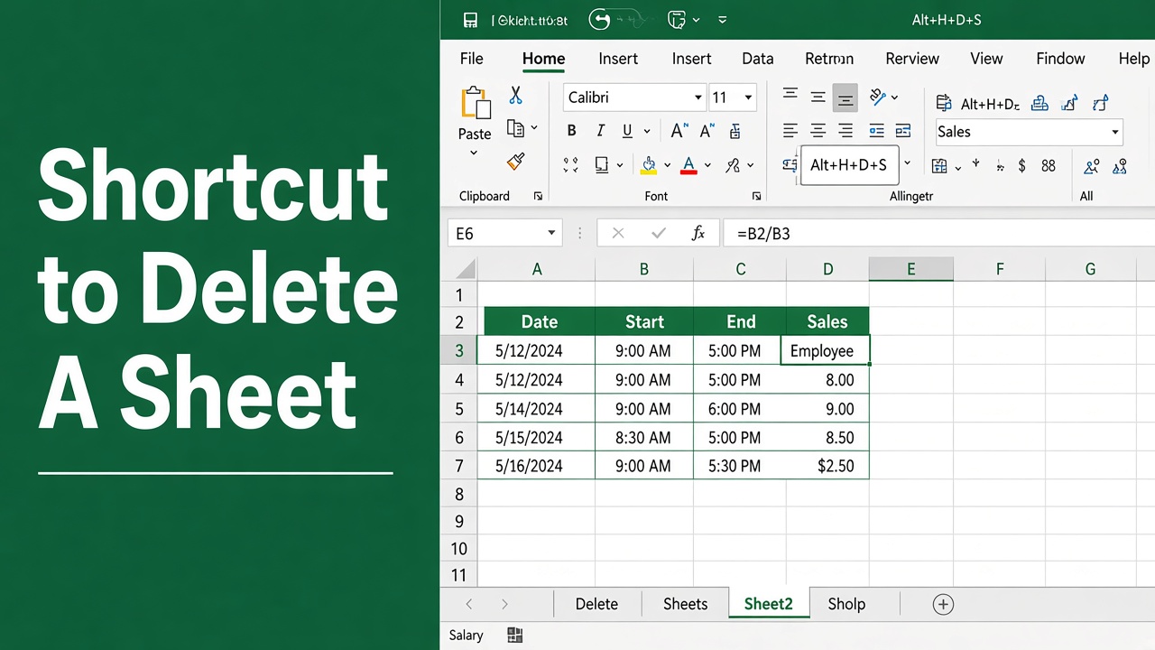 Delete Sheets in Excel with Ease Using This Shortcut Key featured image
