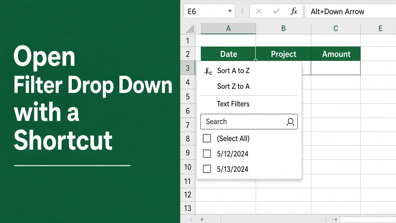 The Quick Shortcut Method to Open Filter Drop Down in Excel featured image