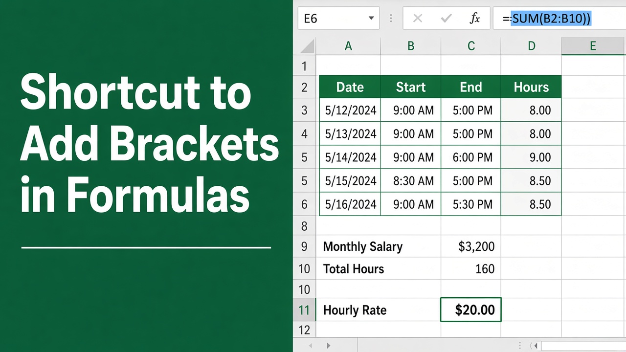 The Ultimate Shortcut to Add Brackets in Excel Formulas featured image