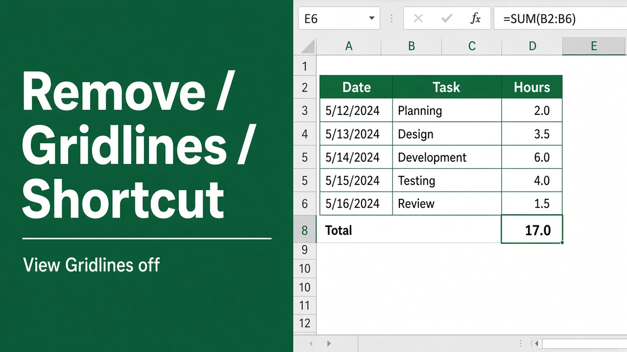 How to Quickly Remove Gridlines in Excel (Easy Shortcut) featured image