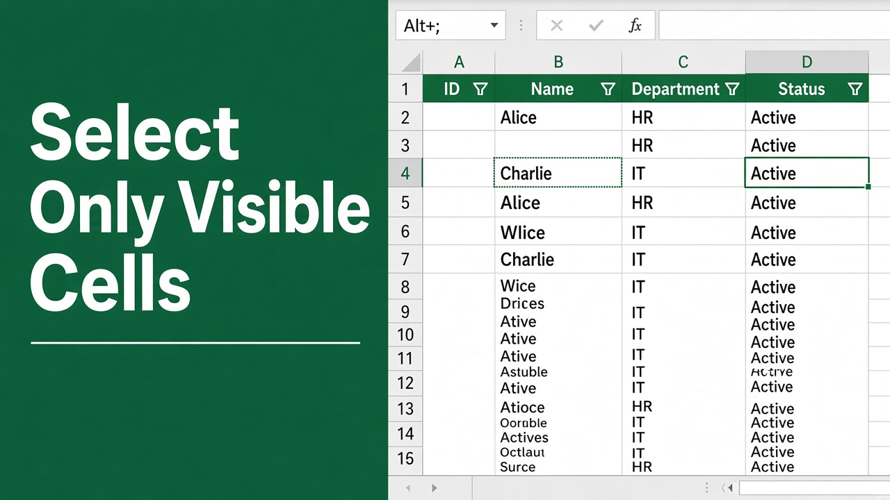 Handy Shortcut to Select Only Visible Cells in Excel featured image