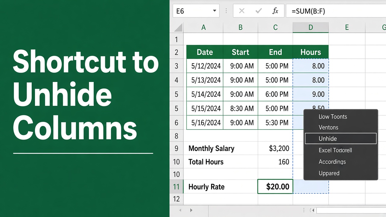 The Easy Shortcut to Unhide Columns in Excel featured image
