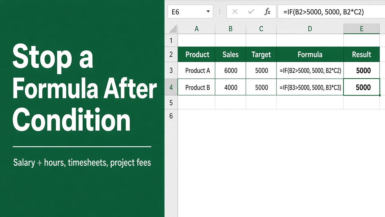 How to Stop an Excel Formula Calculation After a Condition Is Met? featured image