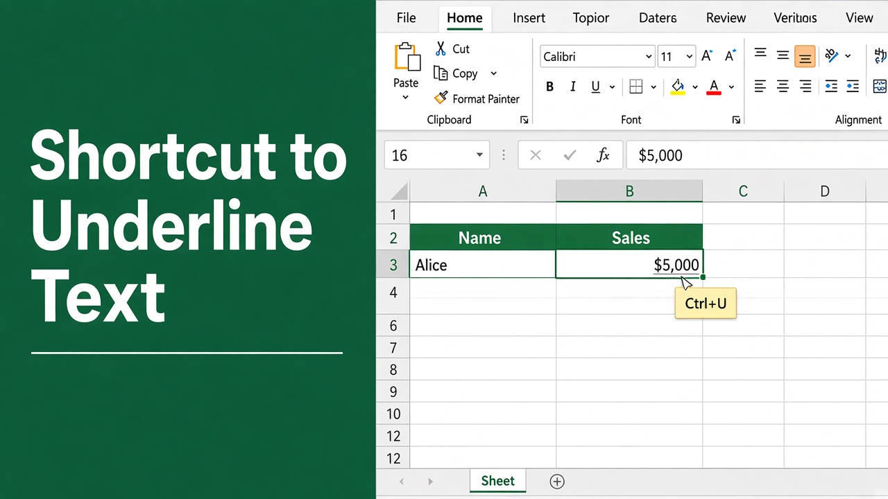 Easy Excel Shortcut to Underline Text Like a Pro featured image